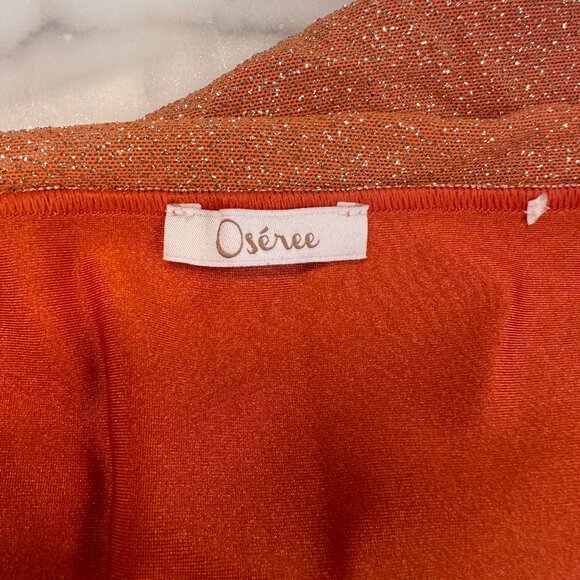 Oseree Orange Shine Wrap Miniskirt Cover Up OSÉREE - Picture 5 of 8